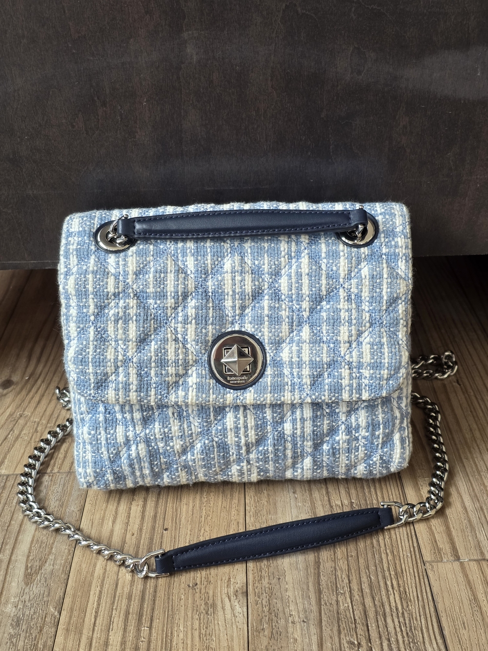 Kate Spade Natalia Denim Tweed Flap Bag
